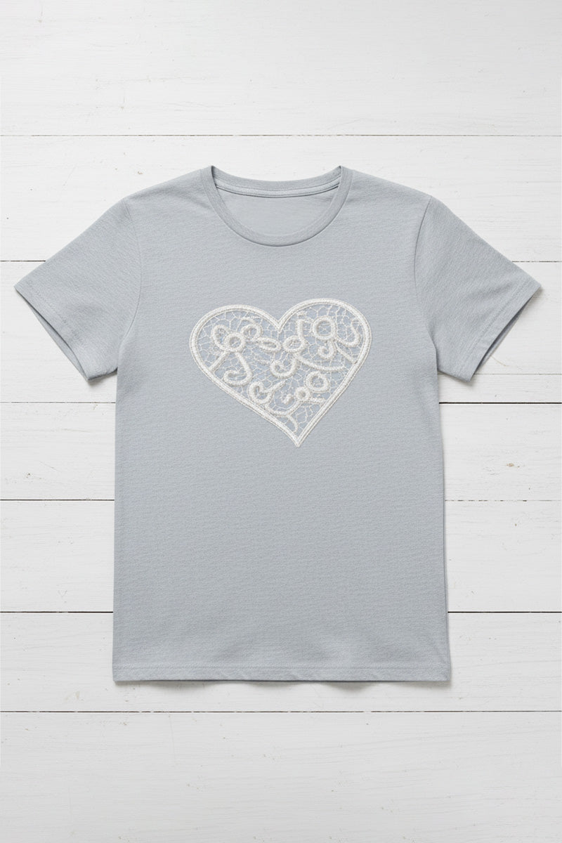 Heartline Embroidered T-Shirt