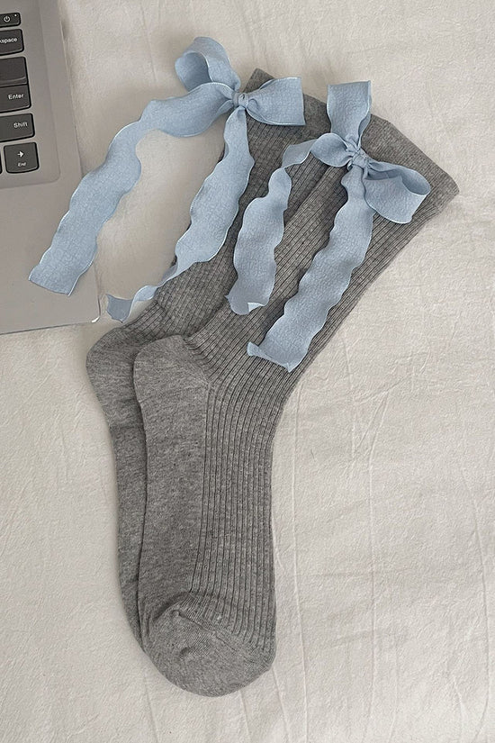 Ribbon-Trimmed Ankle Socks