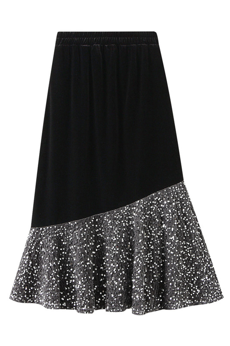 Sparkle Detail Midi Skirt