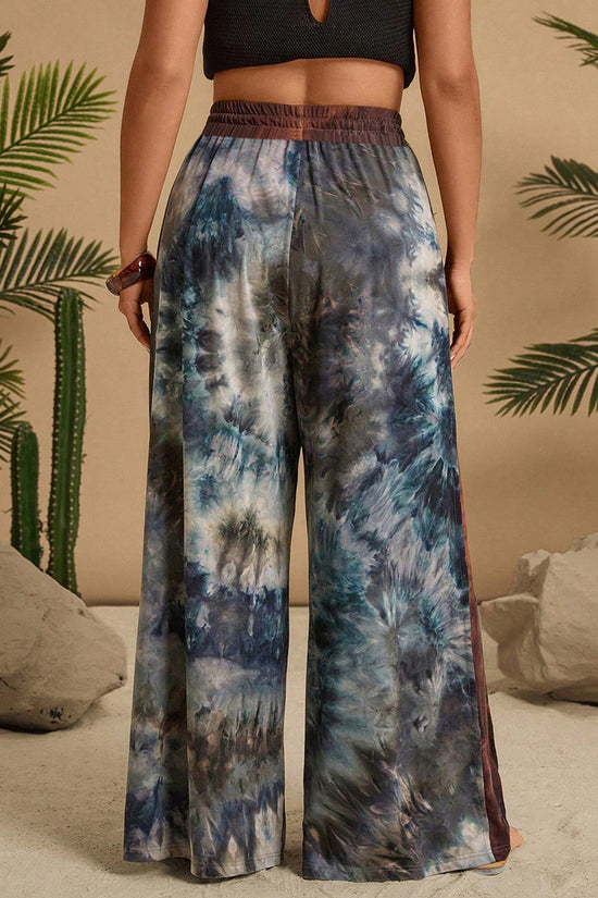 Tie-Dye High-Waisted Casual Pants