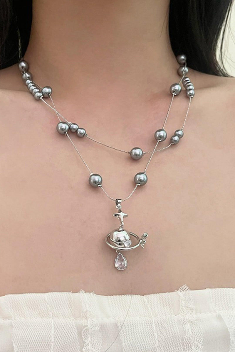 Elegant Double Layer Pearl Necklace