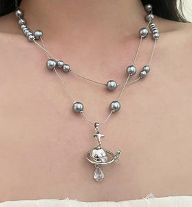 Elegant Double Layer Pearl Necklace