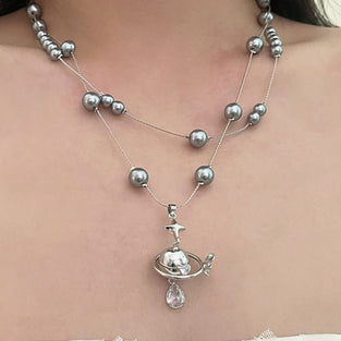 Elegant Double Layer Pearl Necklace