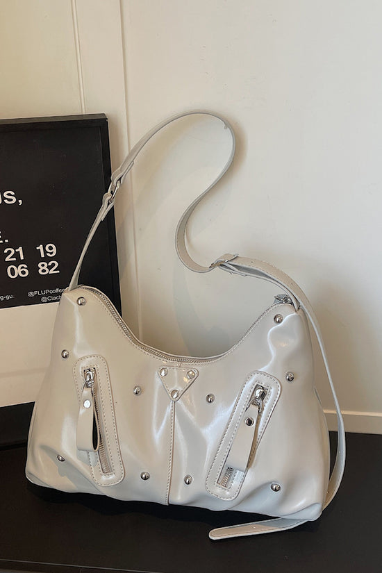 Sleek Studded Shoulder Bag