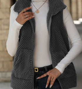 Cozy Textured Sleeveless Vest