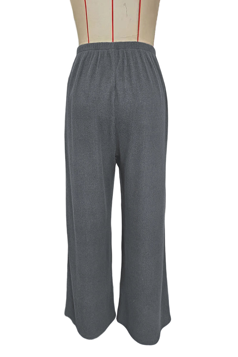 Relaxed Fit High Waist Drawstring Pants