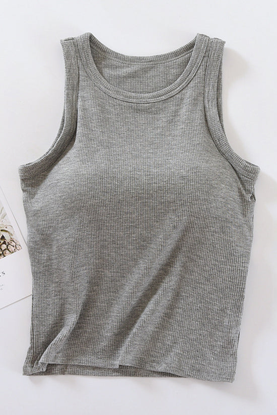 Classic Sleeveless Ribbed Tank Top