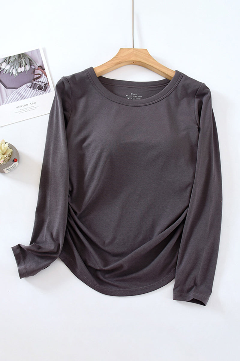 Classic Long Sleeve Round Neck T-Shirt
