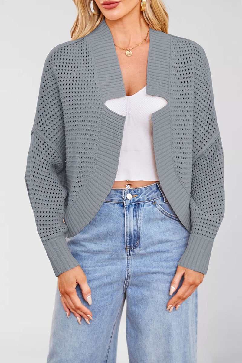 Open Front Knit Cardigan