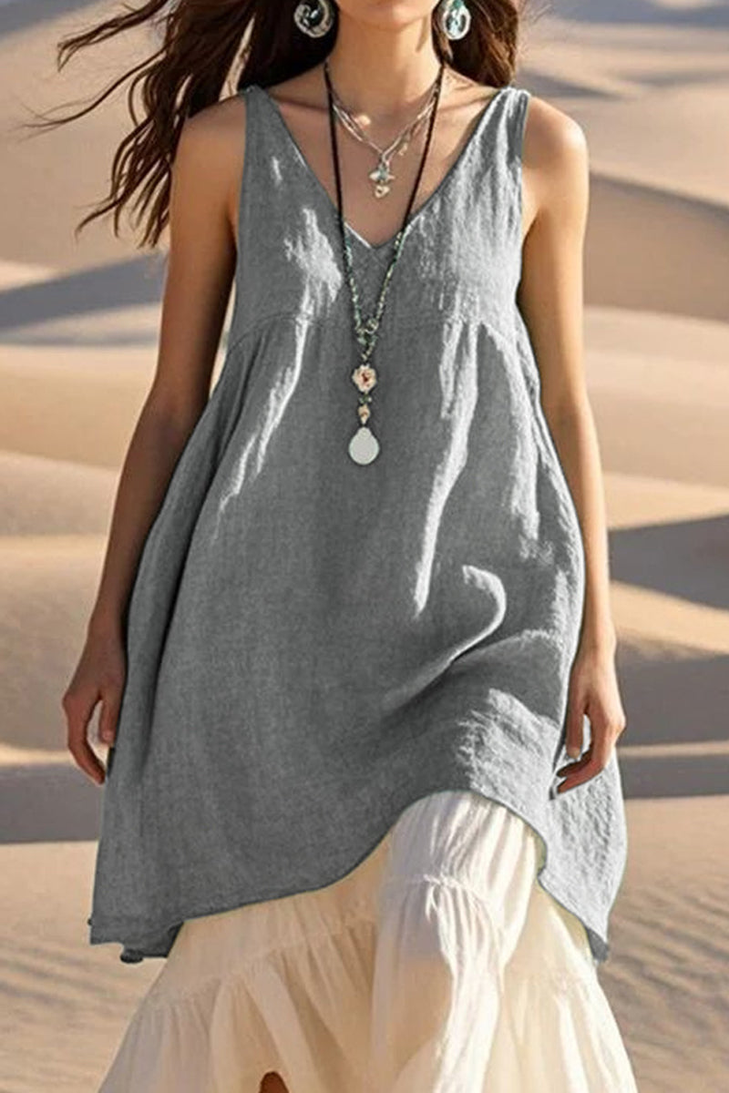 Chic Sleeveless Casual Dress