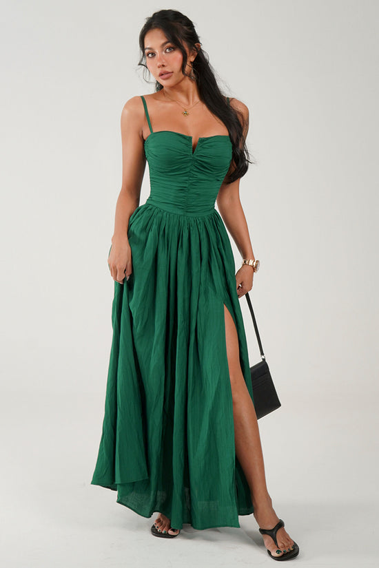 Spaghetti Strap Maxi Dress with Side Slit