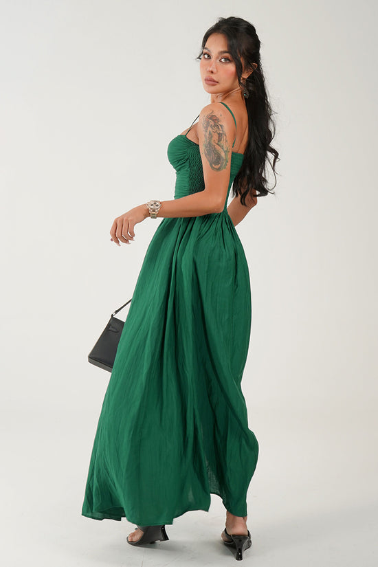 Spaghetti Strap Maxi Dress with Side Slit