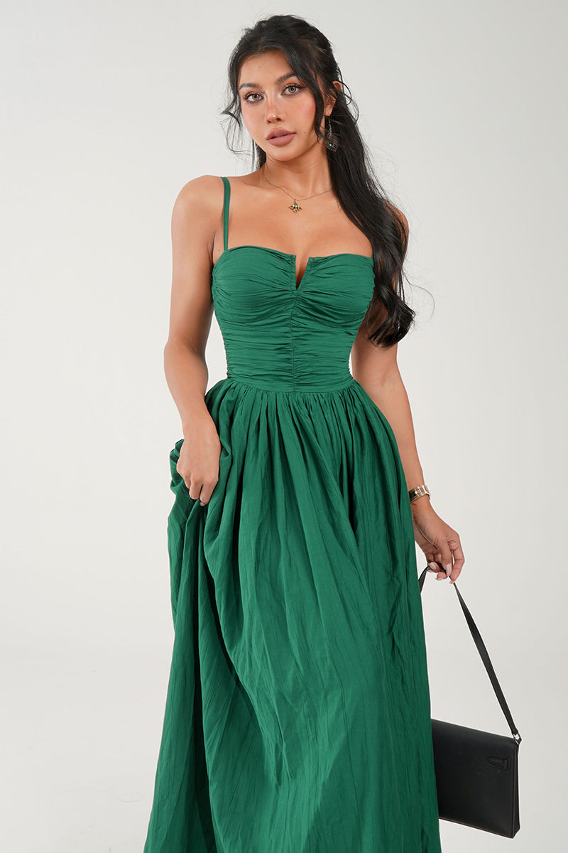 Spaghetti Strap Maxi Dress with Side Slit