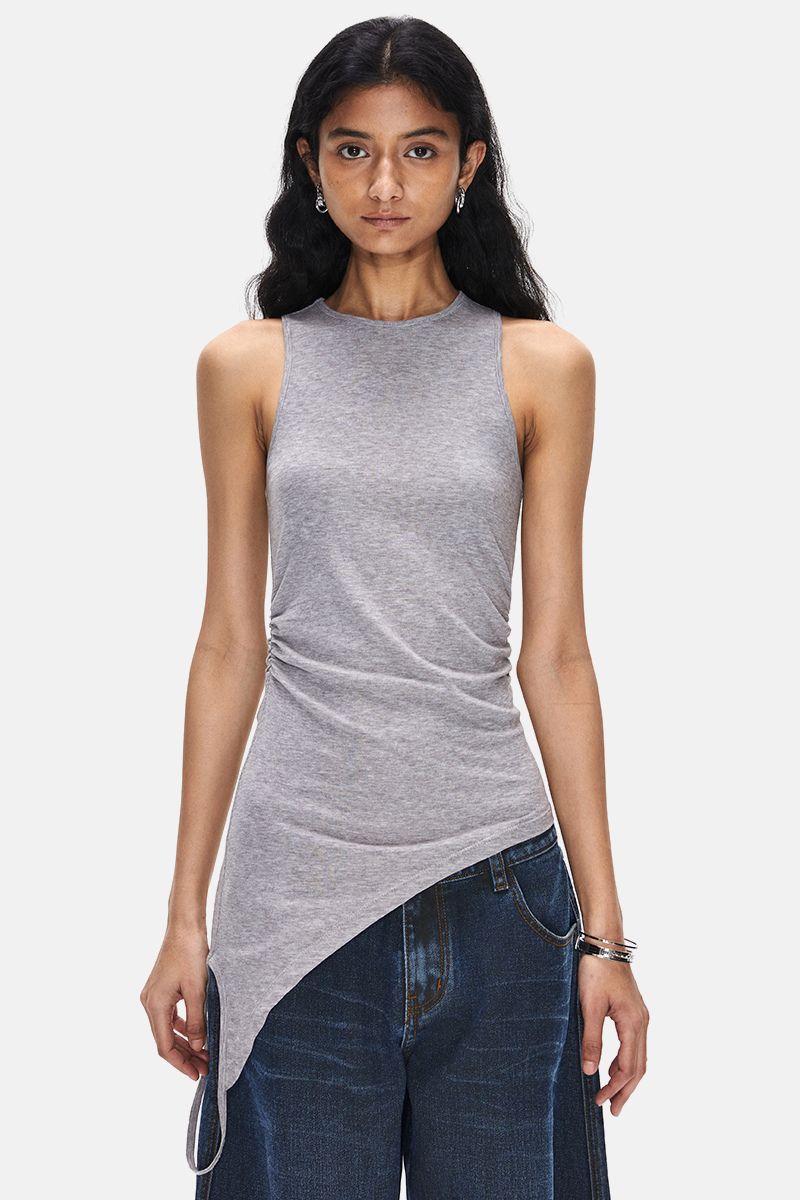 Asymmetrical Hem Sleeveless Tank