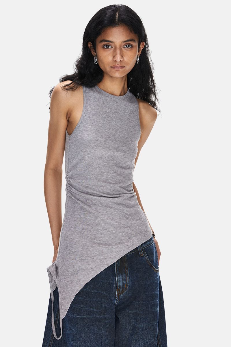 Asymmetrical Hem Sleeveless Tank