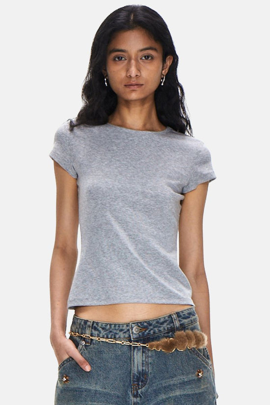 Lace Back Detail Fitted T-Shirt