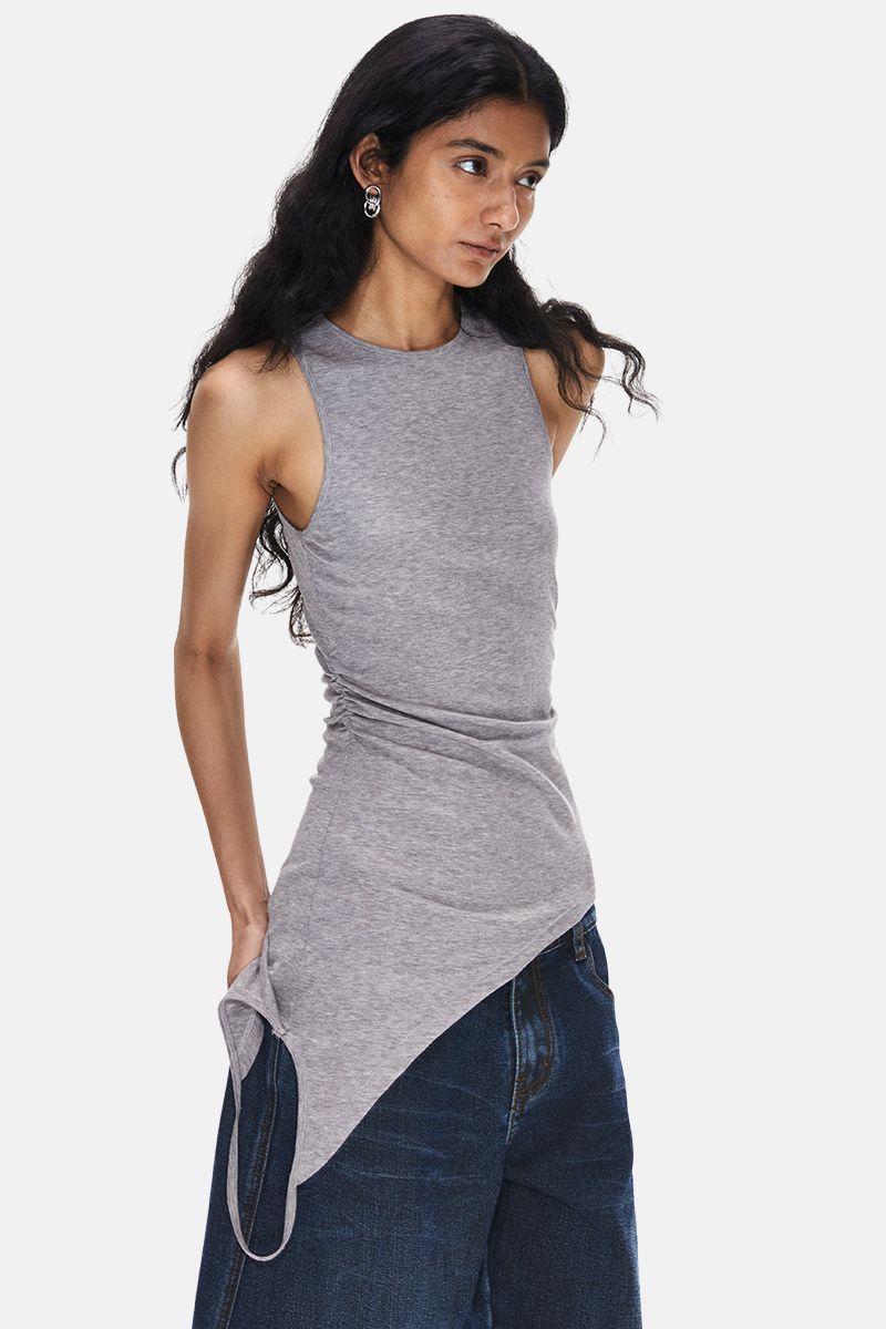 Asymmetrical Hem Sleeveless Tank