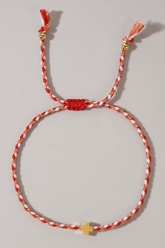 Minimalist Braided Cross Bracelet