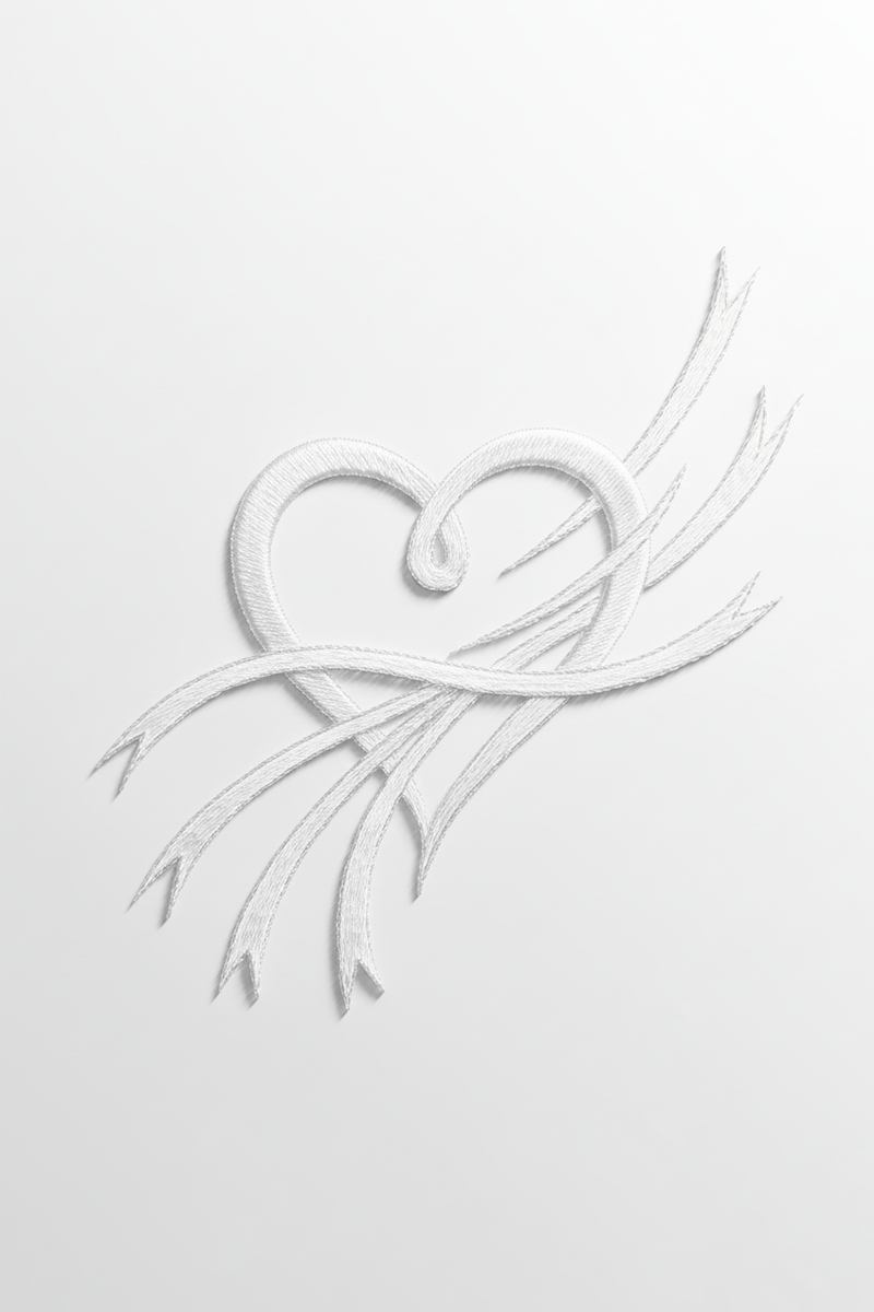 Radiant Ribbon Embroidered T-Shirt