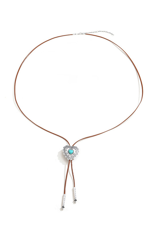 Cross Pendant Leather Cord Necklace