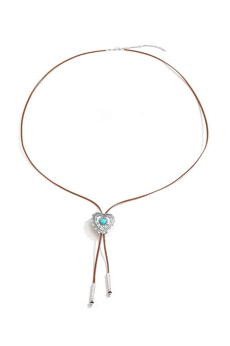 Cross Pendant Leather Cord Necklace