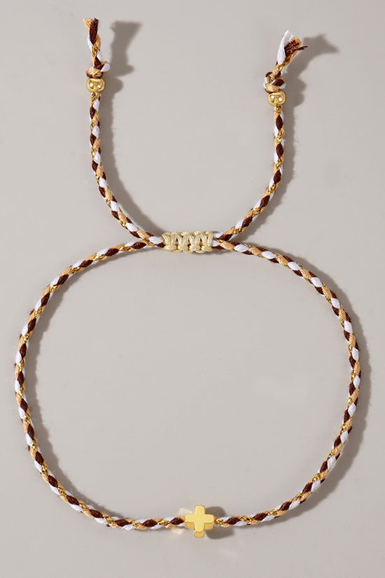 Minimalist Braided Cross Bracelet