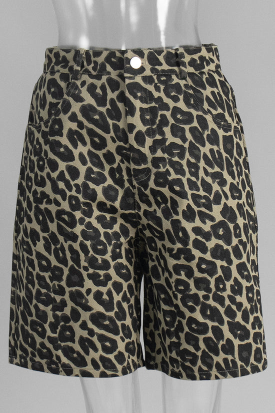 Animal Print Casual Shorts
