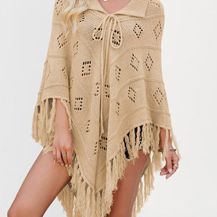 Fringe Knit Poncho