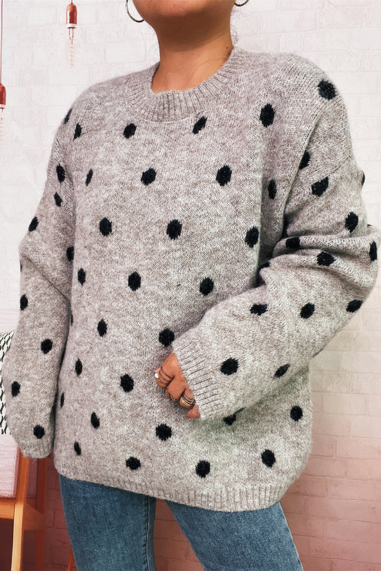 Polka Dot Oversized Sweater