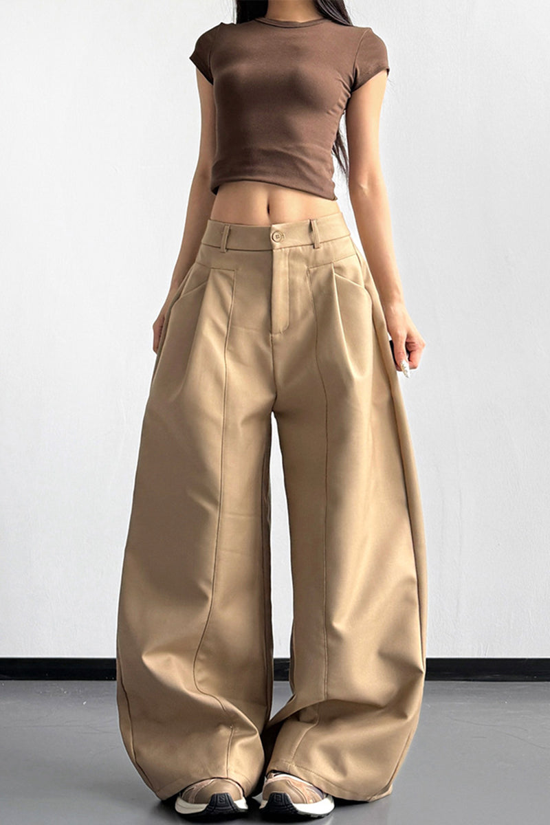 Oversized Wide-Leg Casual Pants