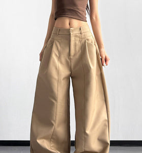 Oversized Wide-Leg Casual Pants