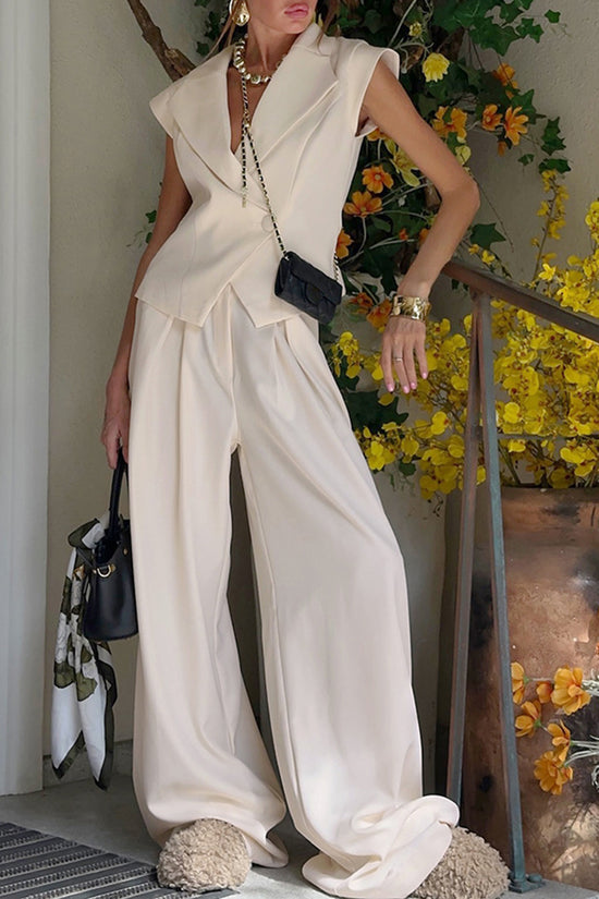 Chic Wide-Leg Suit Set
