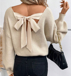 Back Bow Detail Sweater
