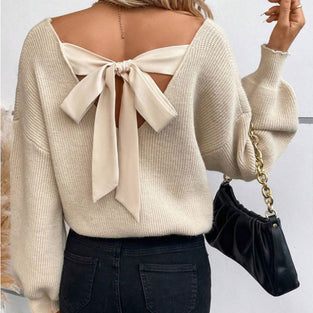Back Bow Detail Sweater