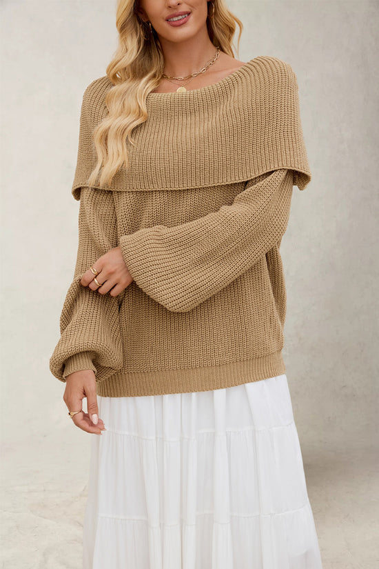 Off-Shoulder Knit Sweater