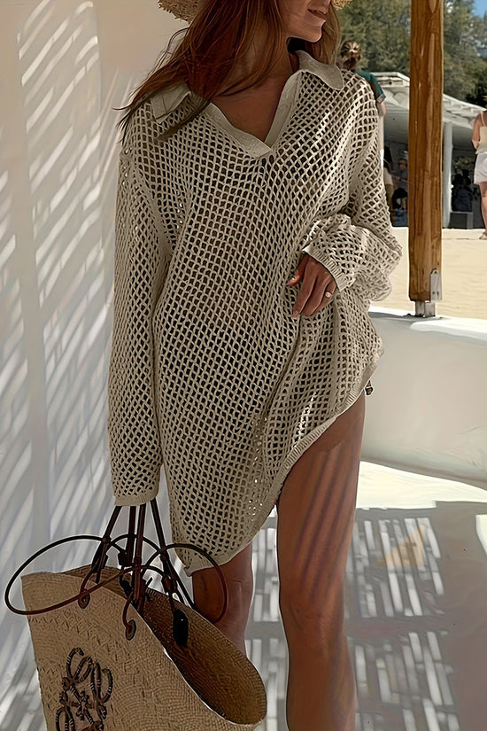 Mesh Knit Beach Cover-Up