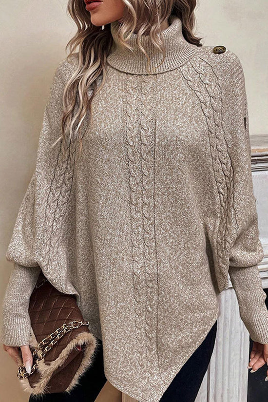 Cozy Cable Knit Buttoned Shrug