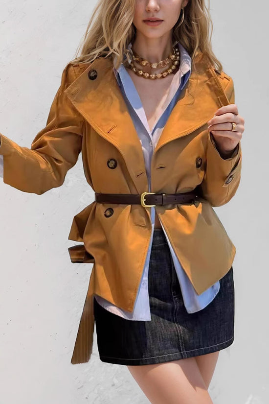 Double-Breasted Belted Jacket