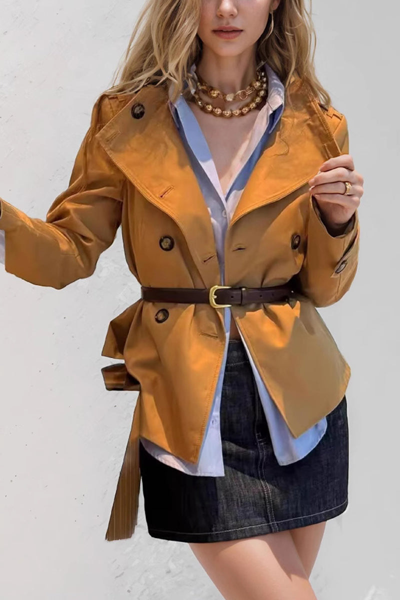 Double-Breasted Belted Jacket