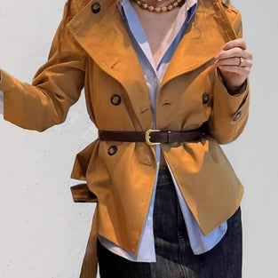 Double-Breasted Belted Jacket