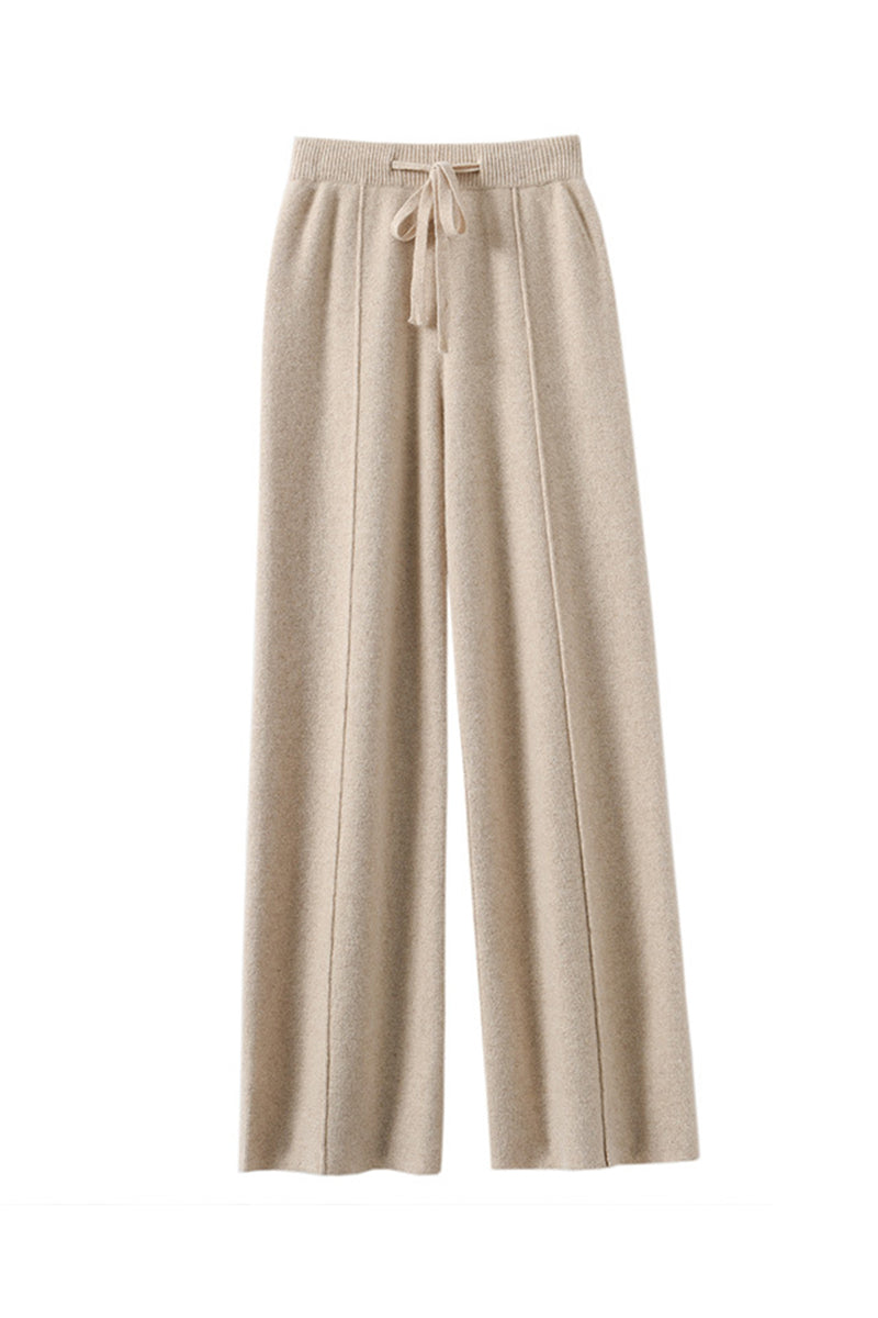 Relaxed Fit Wide-Leg Casual Pants