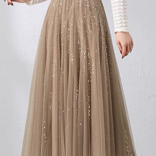 Sequined Elegant Midi Skirt