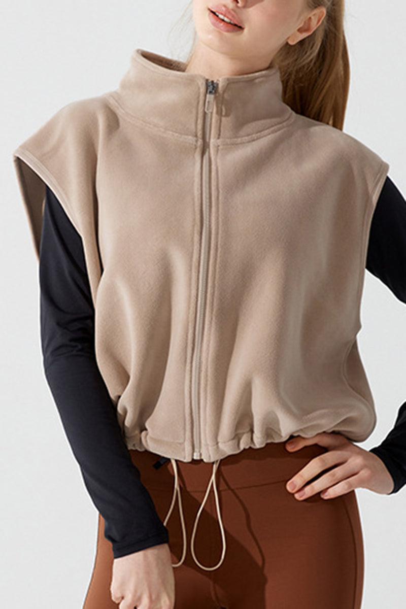 Zip-Up Sleeveless Vest