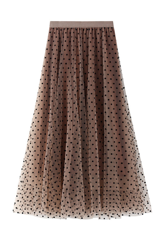 Polka Dot Midi Skirt