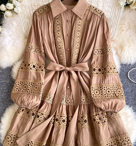Floral Button-Up Casual Dress