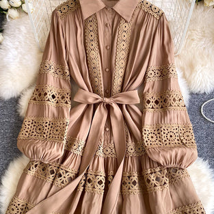Floral Button-Up Casual Dress