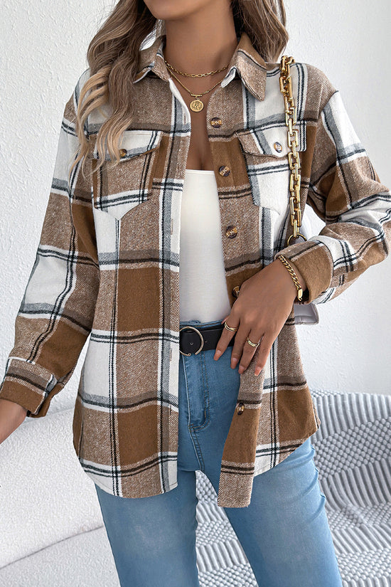 Checkered Button-Up Shacket