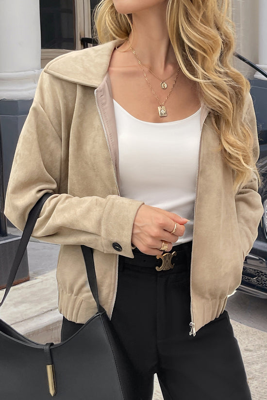 Chic Tailored Zip-Up Jacket