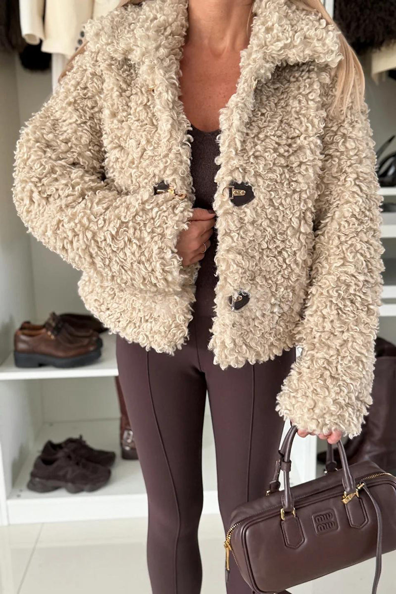 Cozy Textured Button-Up Coat