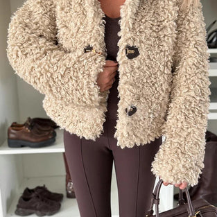 Cozy Textured Button-Up Coat